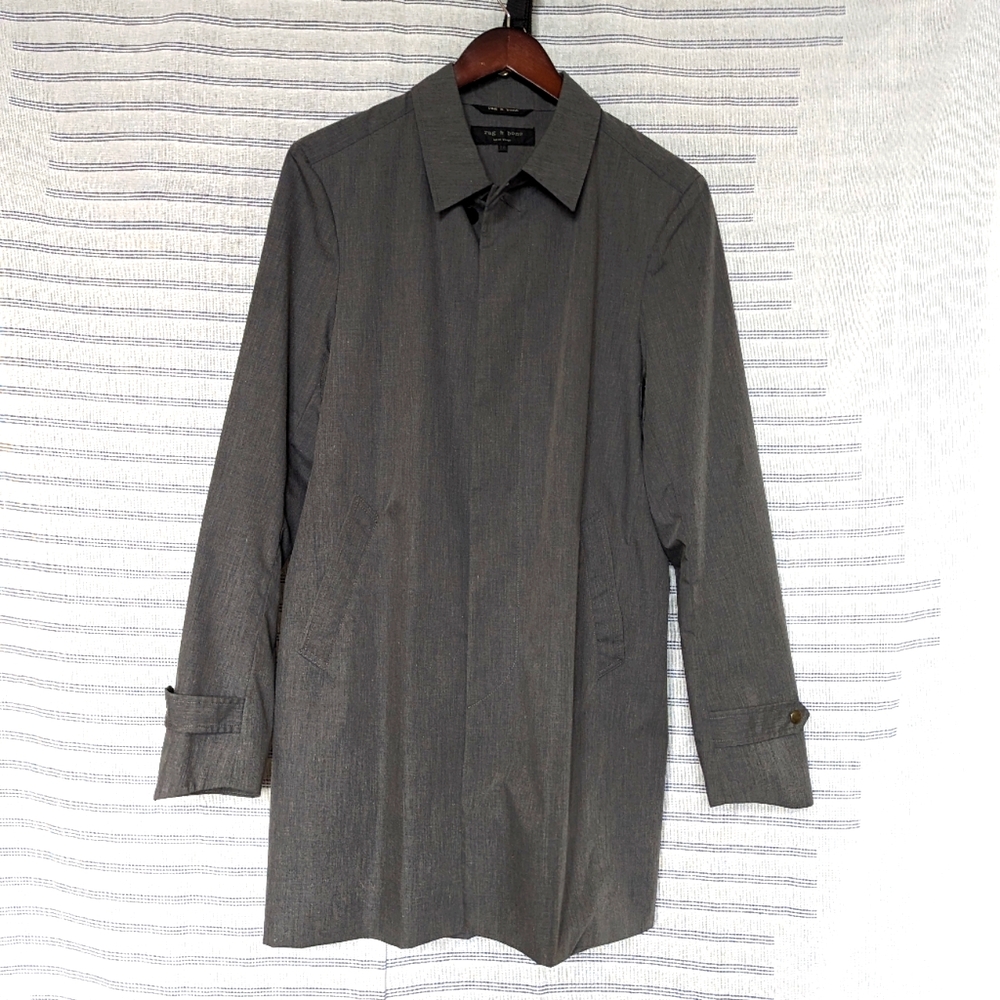rag & bone, 38 trench coat in grey